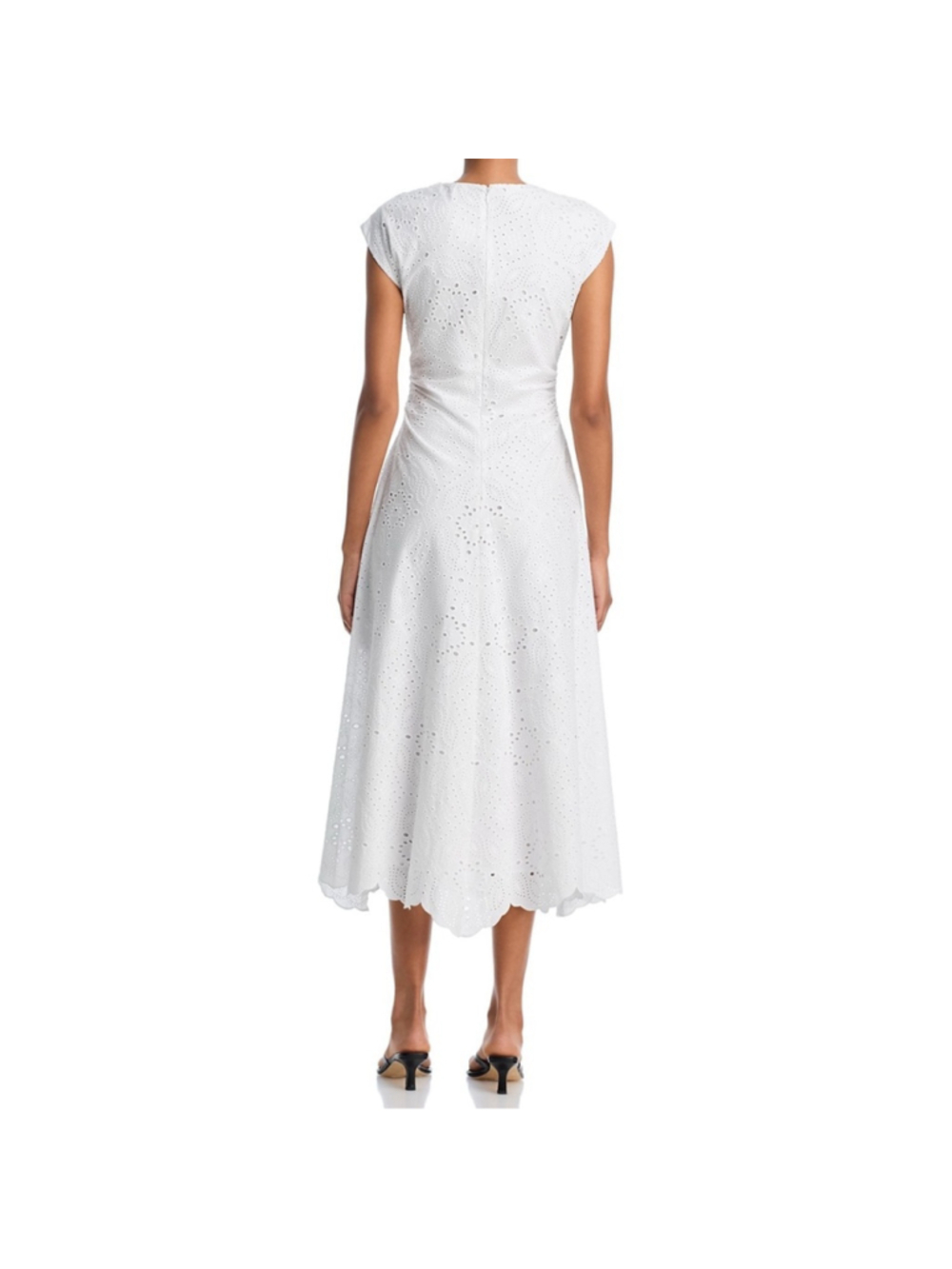 Veronica Beard Aven White Eyelet Midi Dress - Picture 4 of 11